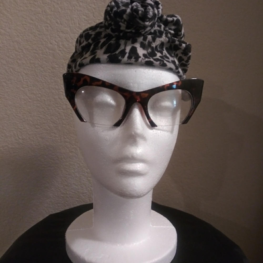 Semi Frame Tortoise Shell Clear Lense Glasses
